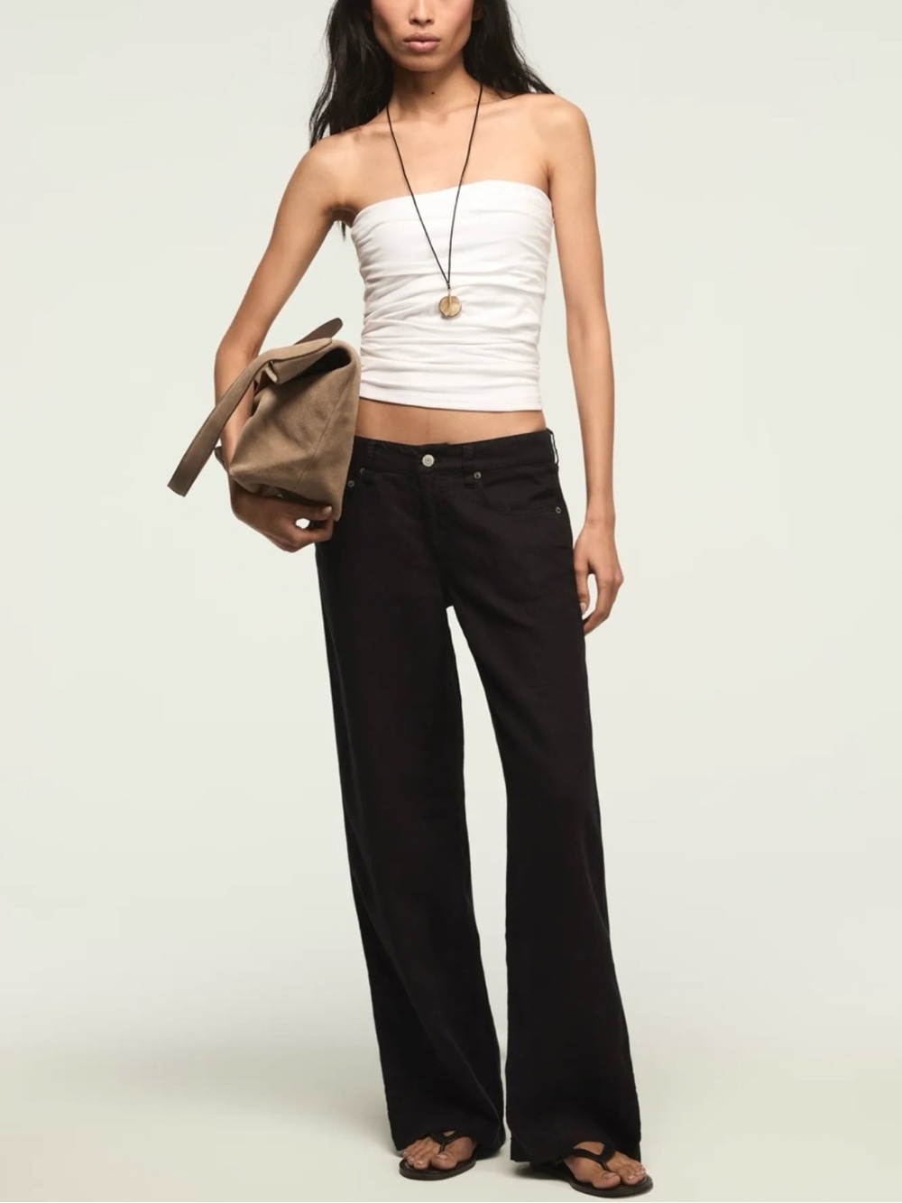 Lucky Brand Black Wide-Leg Jeans sze 10/30R